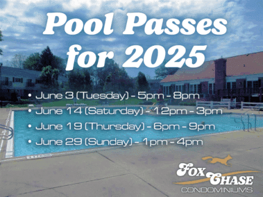 Fox Chase Pool Update & Pool Passes 2025